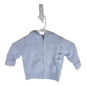Ralph Lauren, Sky Blue Hoodie, Baby, 100% Cotton,  Size:9M